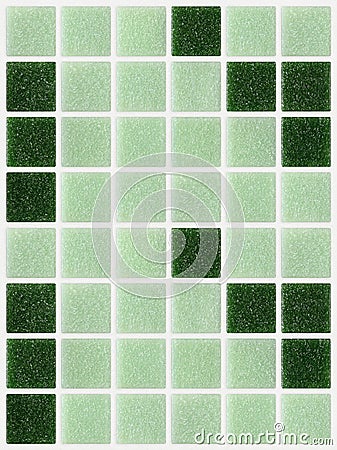 Small marble tiles green square shiny Stock Photo