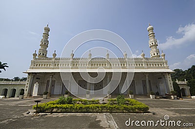 Small masjid or mosque near the Gumbaz, Muslim Mausoleum of Sultan Tipu And His Relatives, Srirangapatna, Karnataka Stock Photo