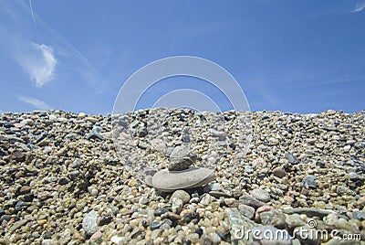 Small mediterranean sea snail, known as Steromphala divaricat Stock Photo