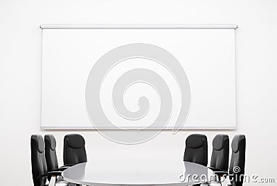 Small Meeting Room Cartoon Illustration