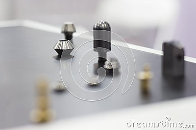 small metal mechanical spare parts Stock Photo