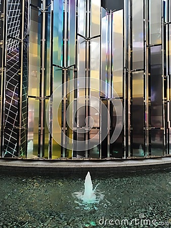 A small mirror fountain. Stock Photo