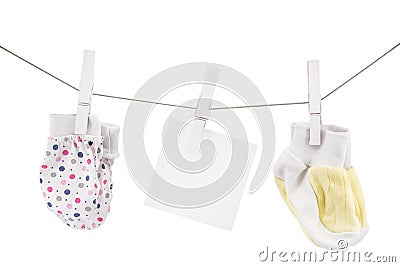 Small mittens and socks for newborns Stock Photo