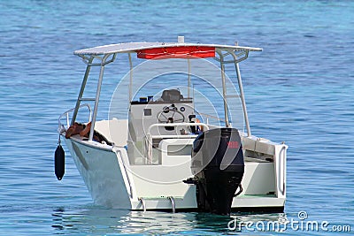 Small motor boat Stock Photo