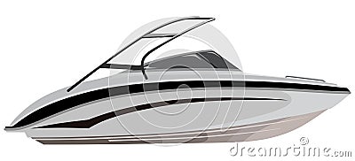 Small motorboat Vector Illustration