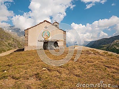 Chapel near Lake Serru Stock Photo