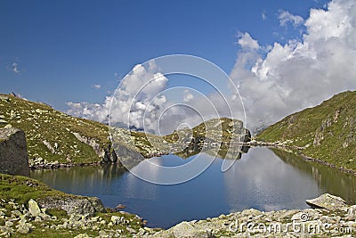 Small mountain lake Stock Photo
