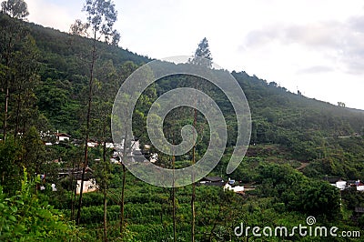 A small mountain village in the morning Stock Photo