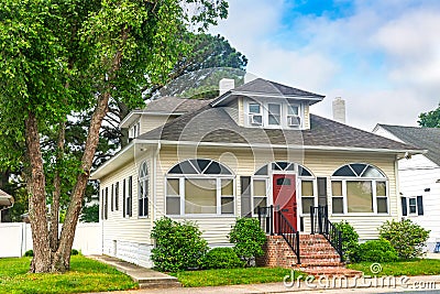 Small nice house in village near the atlantic ocean Editorial Stock Photo