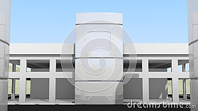 Small Office Building Front Stock Photo