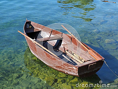 Small old boat Stock Photo