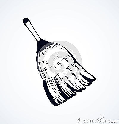 Broom. Vector drawing Vector Illustration