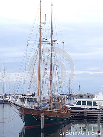 small old sailing ship Editorial Stock Photo