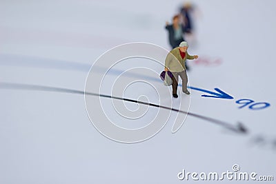 Elderly people and teens Stock Photo