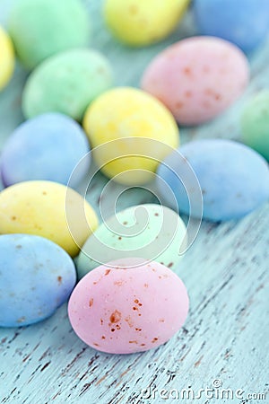 Small Pastel Color Easter Eggs Royalty Free Stock Image 