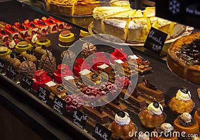 Patisserie window, Le Marais Paris Editorial Stock Photo