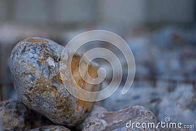 Small pebbles of white color Stock Photo