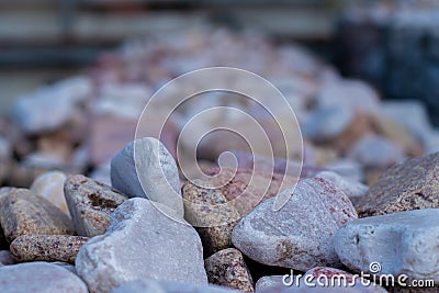 small pebbles of white color Stock Photo