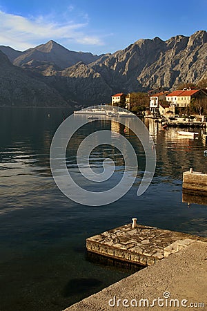 Small pier for the boats Stock Photo