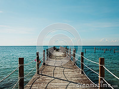 Small pier in Cozumel, Mexico Stock Photo