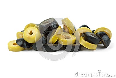 Small pile of sliced black Stock Photo