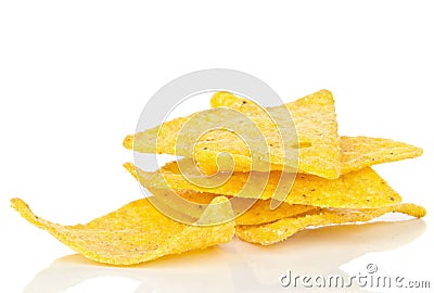 A small pile of tortilla chips Stock Photo