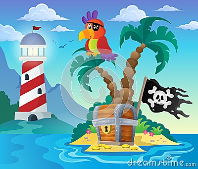Small pirate island theme 3 Vector Illustration