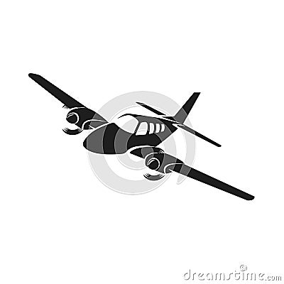 Small plane vector illustration. Vector illustration. Vector Illustration