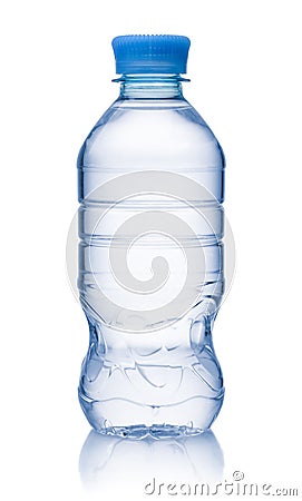 Small plastic bottle of water Stock Photo
