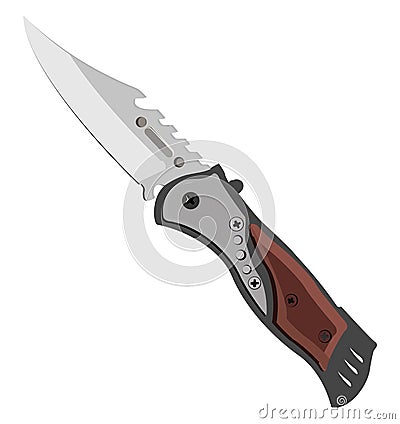Small pocket knife, icon Vector Illustration