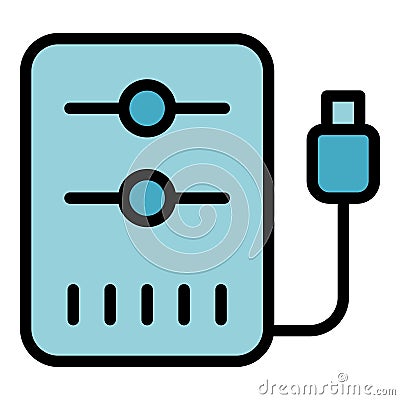 Small power bank icon vector flat Stock Photo