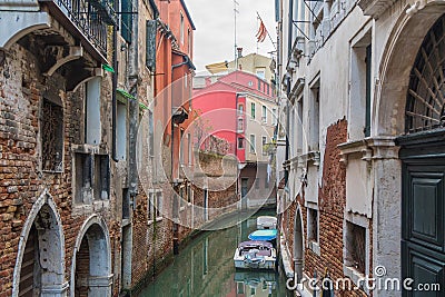 Small canal in Venice Stock Photo