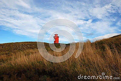 The Famous Stykkisholmur Lighthouse, Iceland Stock Photo