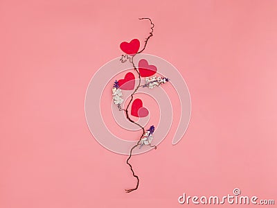 small red and white heart Stock Photo