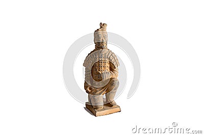 Small reproduction of Xian terracotta warrior statue Editorial Stock Photo