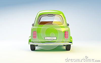 Small retro car back Stock Photo