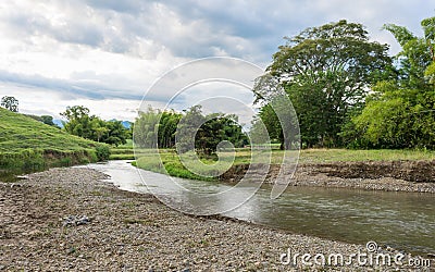 Small river and landscape Stock Photo