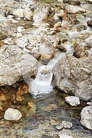 Small river with stones Stock Photo