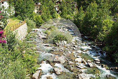 Small river in the mountain Stock Photo