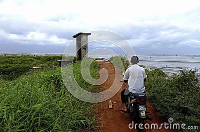 Small road to the beach Editorial Stock Photo