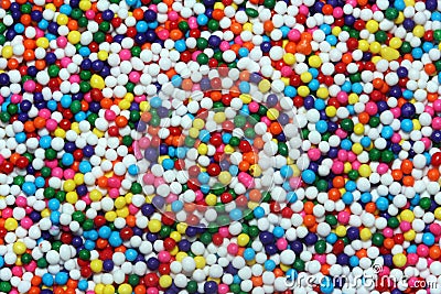 Small round colorful sprinkles - sweet background Stock Photo