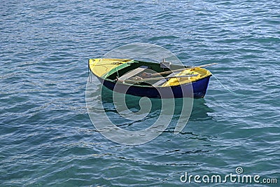 Small row boat Stock Photo