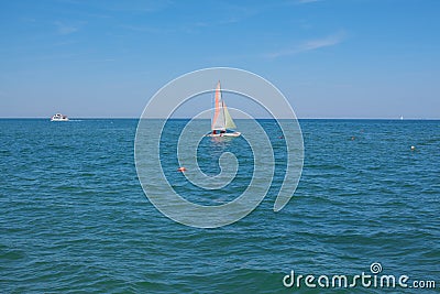 Small sailing yacht. Editorial Stock Photo