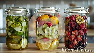 Small-Scale Fruit Fermentation Stock Photo