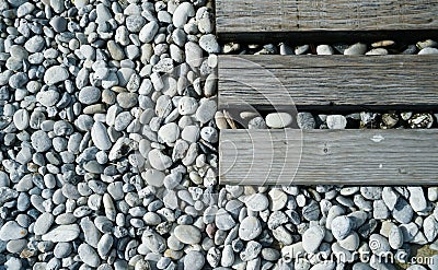 Small sea stones, gravel. Background. Decorative pebbles.Textures Stock Photo