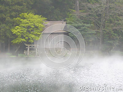 Small Shinto Shrine in Kyushu Stock Photo