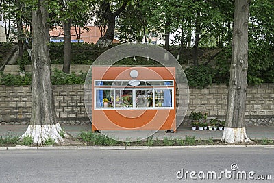 Small shop in Pyongyang, North Korea Editorial Stock Photo