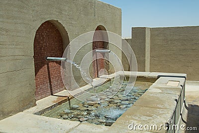 Small simple construction fountain Stock Photo