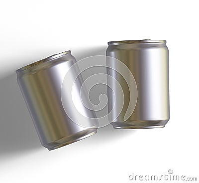 Small size or Mini size soda can with a Metalic texture realistic render 3D Stock Photo
