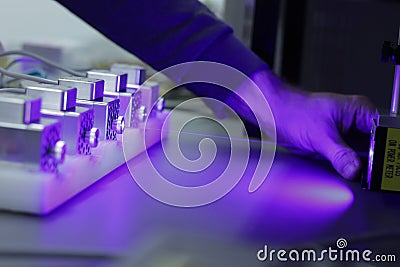 PLH3D Laser tests Stock Photo